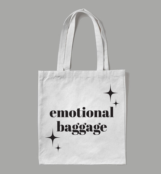 Emotional Baggage | White Tote Bag